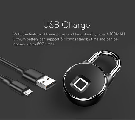 USB 인터페이스와 지문 인식과 함께 차고 진크 합금 보안 스마트 잠금