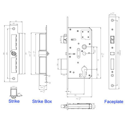 화재 등급 CE MORTISE Polymath Z5572 스틸 304 상업용 건물