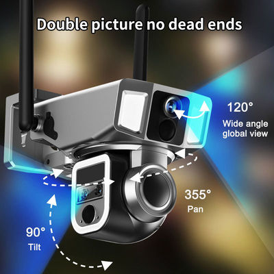 방수 디자인 및 H.265 비디오 인코딩으로 4MP 무선 태양광 Wifi 보안 카메라