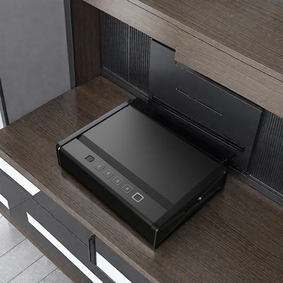 미니 안전 디지털 중량 지문 코드 키 잠금 해제 돈 총 안전 자동차 헤드레스트