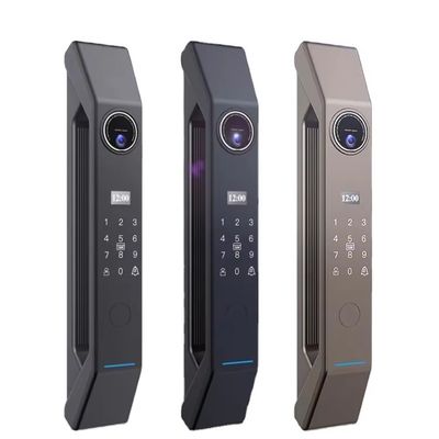 카드 잠금 해제 카메라로 스마트 도어 잠금 자동 고양이 눈과 지문 APP 인터콤