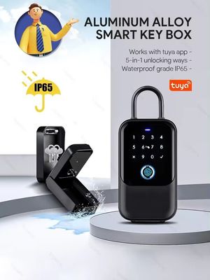 나무 문 앱 잠금 해제 야외 IP65 방수 WiFi 스마트 문 잠금 지문 TUYA TT