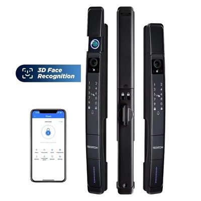 방수 IP 64 와이파이 블랙 3D 얼굴 인식 스마트 문 잠금 카메라 TUYA 앱