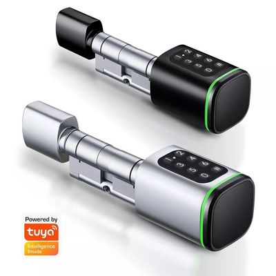 35-45mm 문 두께 Tuya 앱 잠금 해제 스마트 디지털 전자 원통 문 잠금