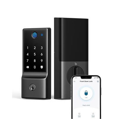 키 없는 판매 화염 등급 유리 문 잠금 Wifi 인식과 지문 잠금 해제