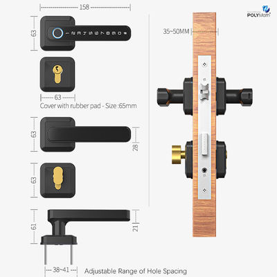 애플리케이션 잠금 해제 홈 호텔 아파트에 대한 높은 보안 전자 문 잠금 158mm*63mm*61mm