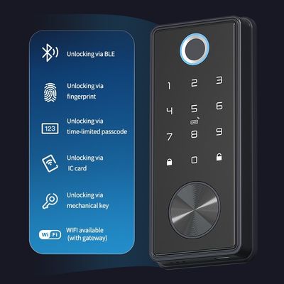 POLYMATH TT App 실린더 스마트 프론트 도어 잠금 나무 도어 코드 APP 지문 잠금 해제 방법