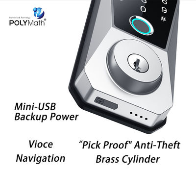 진크 합금 최신 USB 충전 생화학적 지문 암호 게이트 스마트 문 잠금
