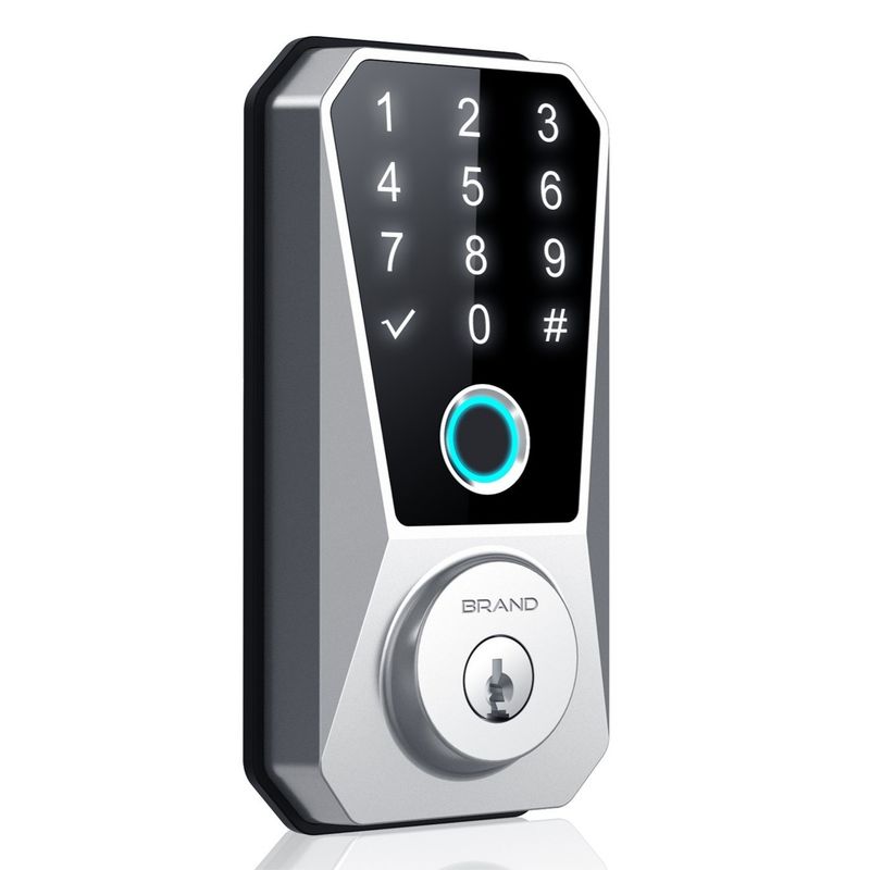 진크 합금 최신 USB 충전 생화학적 지문 암호 게이트 스마트 문 잠금